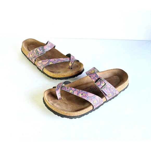 Birkenstock PAPILLIO Sandals Crystal Rose Paisley Birko Flor 41 10.5 11 Regular - Picture 1 of 11